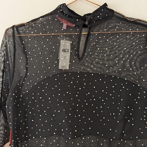 Anthropologie Eva Franco Starlight Long-Sleeve Sheer Tunic Dress - Picture 8 of 13